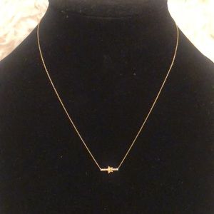 Dana Rebecca Designs Livi Gold Star bar Diamond necklace